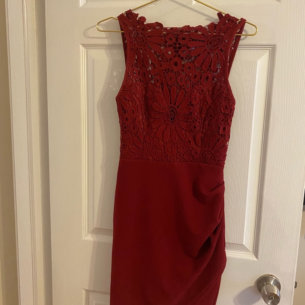 Cocktail burgundy dress